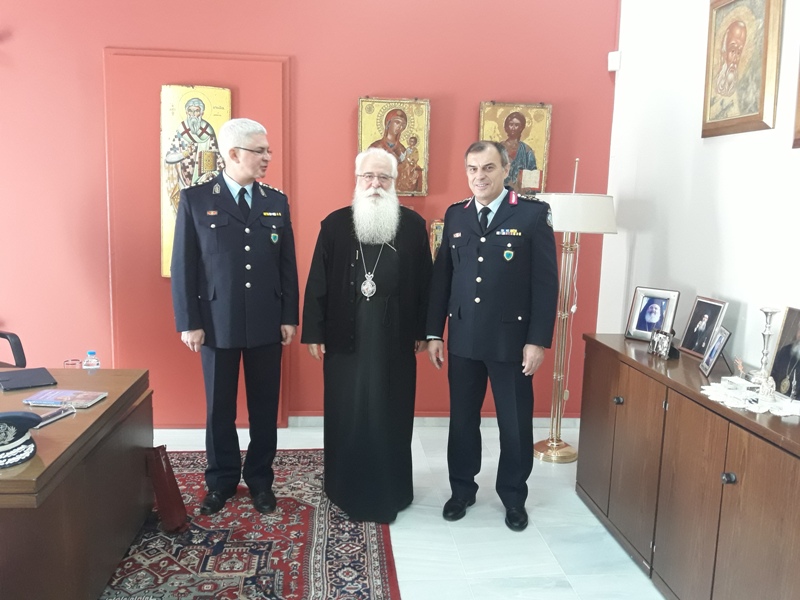 Επίσκεψη του Υποστρατήγου Ιωάννου Τόλια και του νέου Αστυνομικού Δ/ντή στον Σεβασμιώτατο