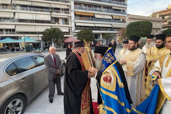 Υποδοχή Παναγίας Τρικεριώτισσας στον Μητροπολιτικό Ναό του Βόλου