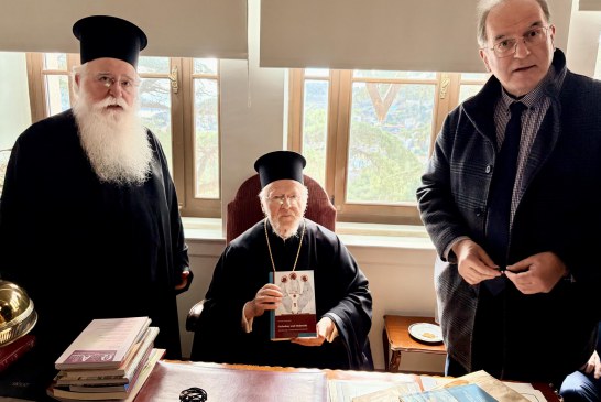 Συνάντηση του Μητροπολίτη Δημητριάδος και του Διευθυντή της Ακαδημίας Θεολογικών Σπουδών με τον Οικουμενικό Πατριάρχη (φωτο)